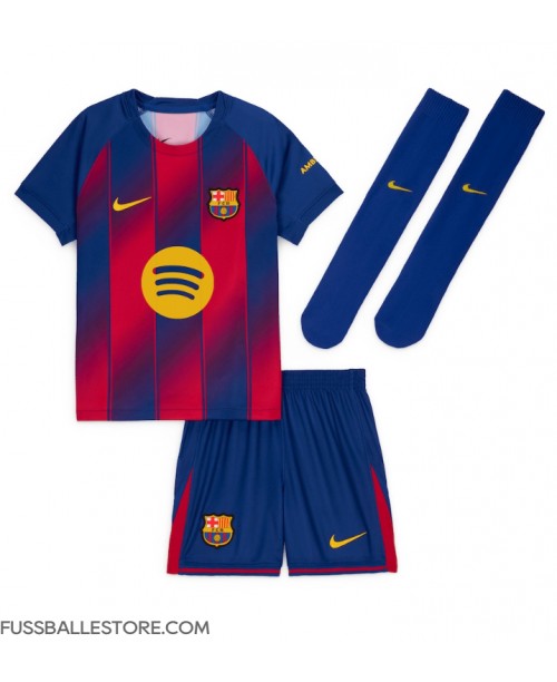 Günstige Barcelona Pau Cubarsi #5 Heimtrikotsatz Kinder 2025-26 Kurzarm (+ Kurze Hosen)